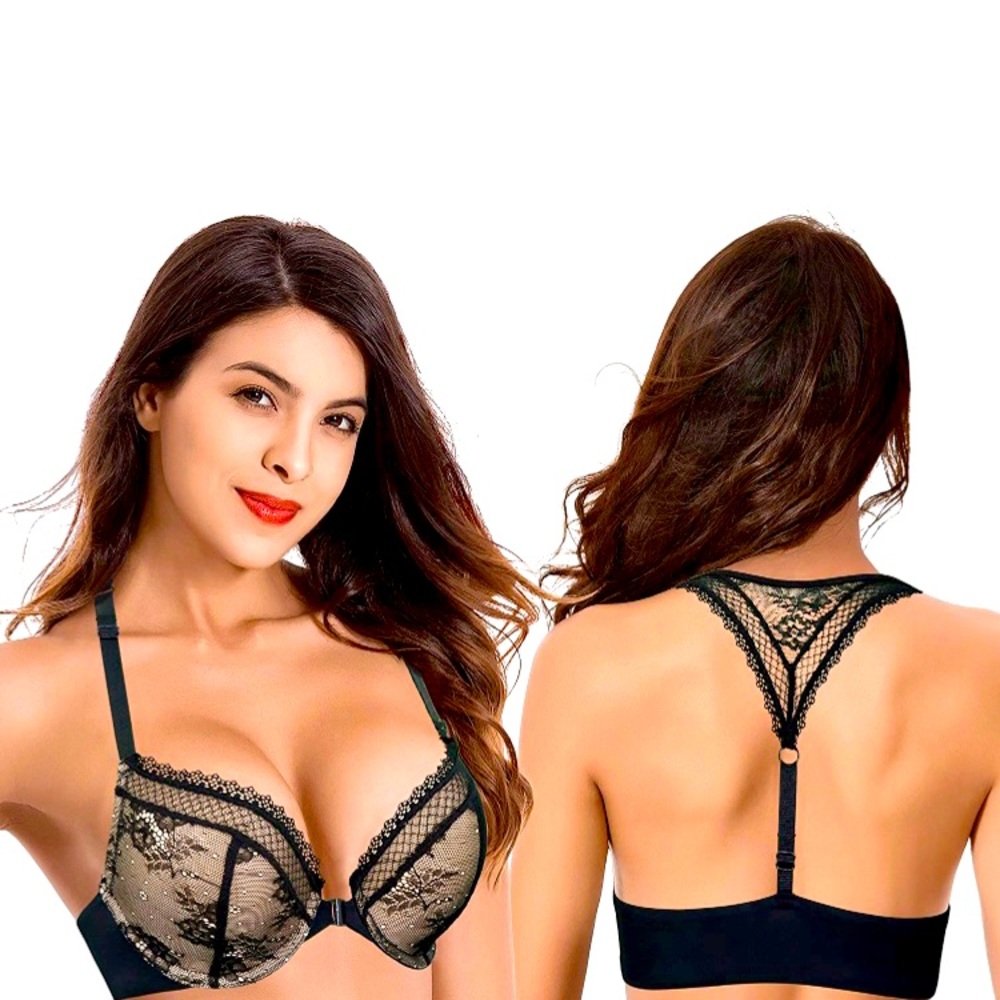 NWT “Curve Muse” Women's Plus Size Add 1 and a Half Cup Push Up Underwire Bras
